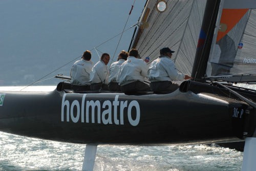 Team Holmatro, skippered by Andreas Hagara, wins the inaugural multicento class (multihull division) of the 56th Centomiglia.  © Pier Giovanni Carta www.papernew.com